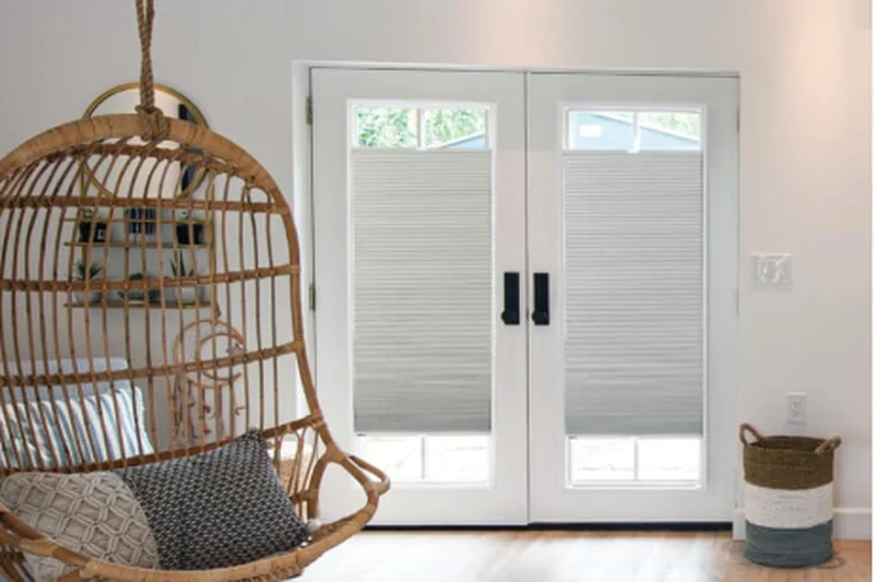 Cellular honeycomb shade in an Oklahoma City home